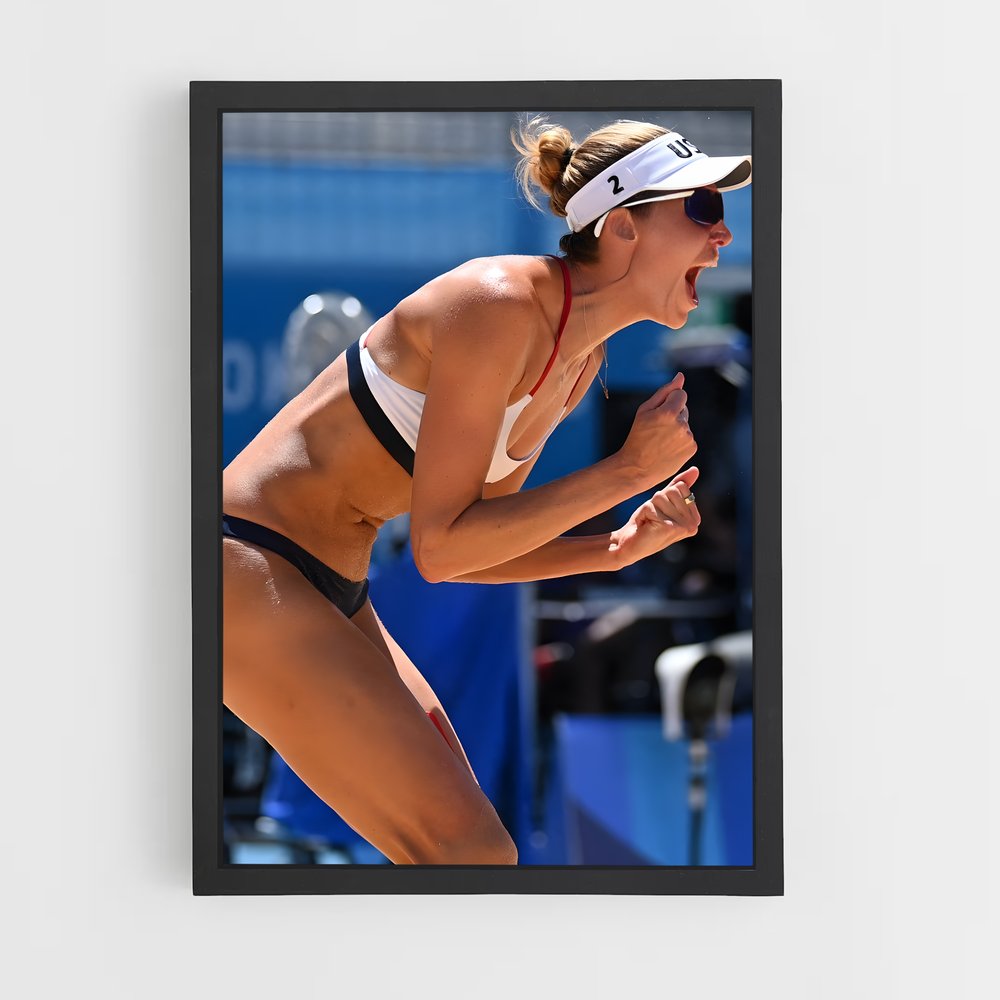 Poster Match & Sun – affiche Beach-volley (vue 2)
